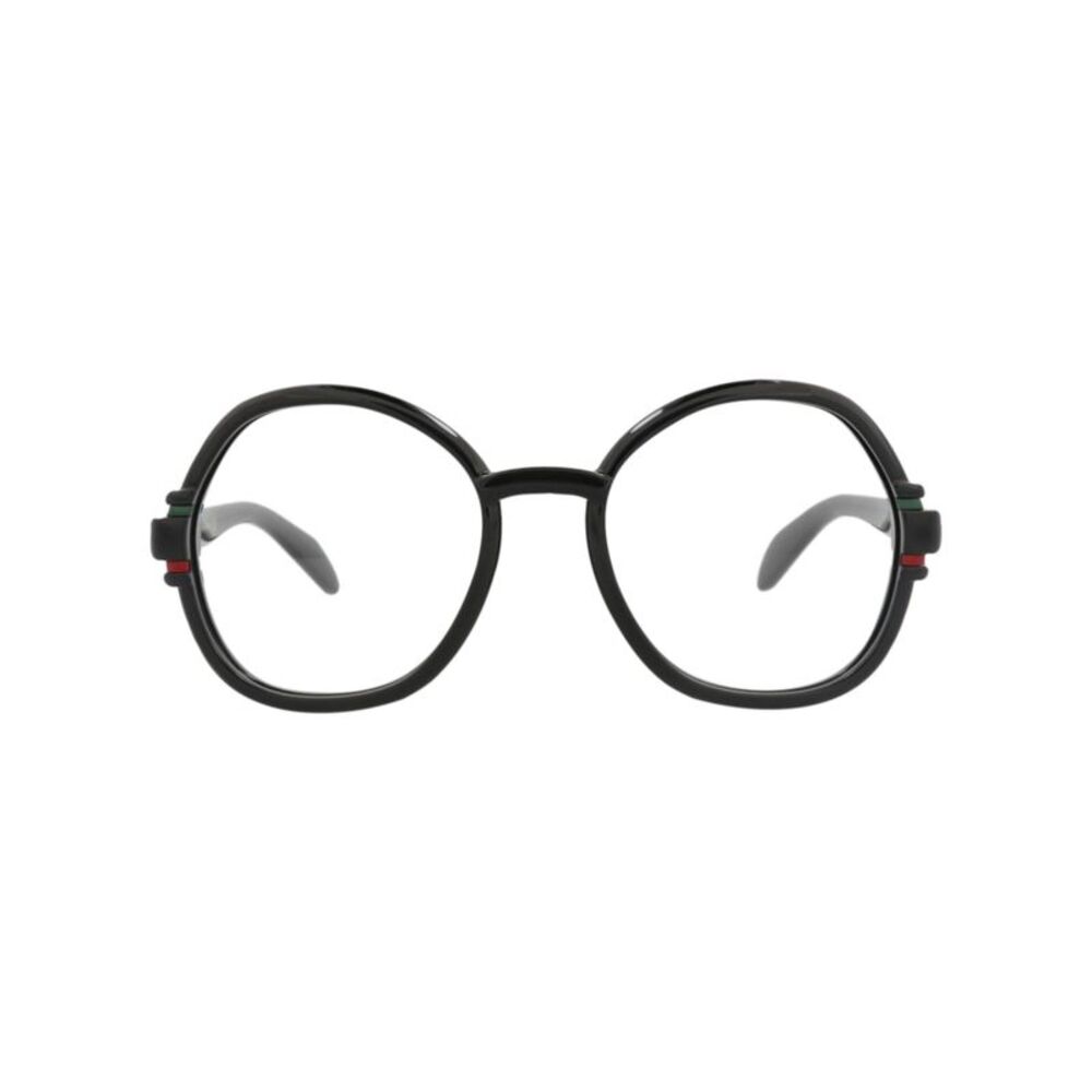 Gucci Round-Frame Injection Optical Frames Black Womens